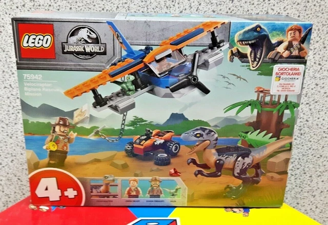 LEGO JURASSIC WORLD 75942 Velociraptor:Missione di Salvataggio con ...