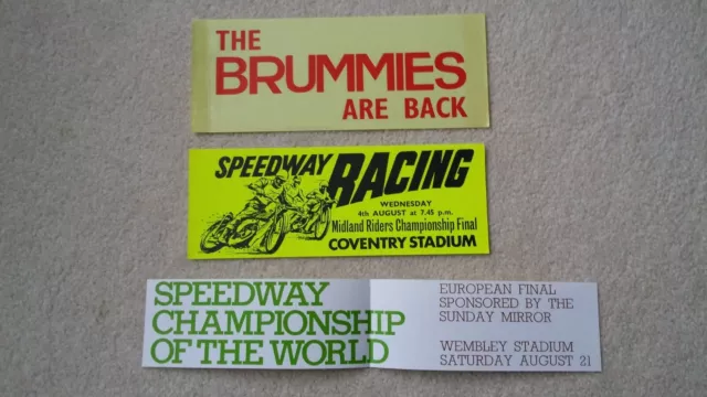 Old British Speedway Stickers. Wembley. Coventry. Birmingham.