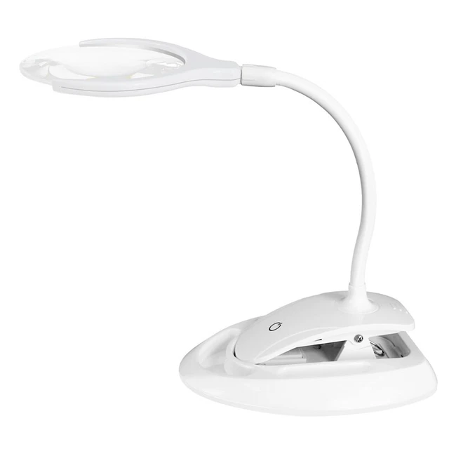 Handheld Magnifier 3X 8X Illuminated Desk Table Led Lamp Magnifying Glass5127