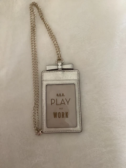 Kate Spade spencer lanyard Leather Chain necklace ~NWT~ Gold