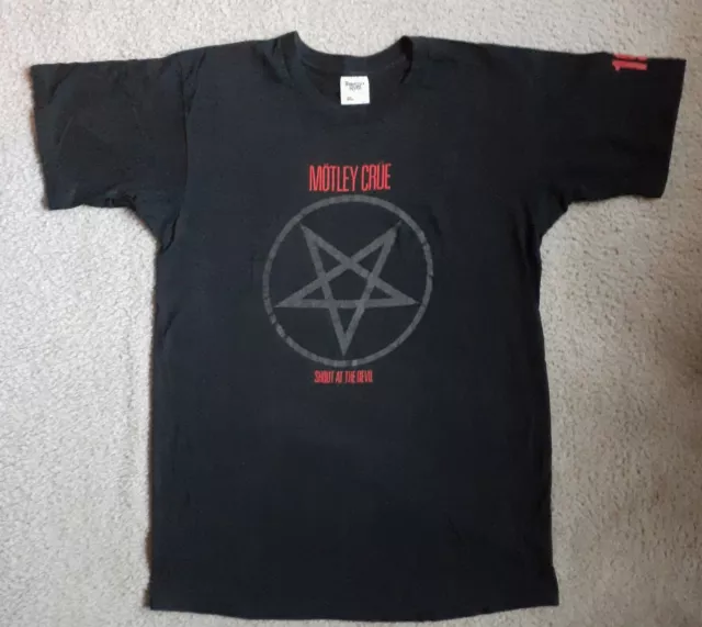 Motley Crue Vintage Shout At The Devil Pentagram Shirt 1983 Xl Never Worn (Rare)