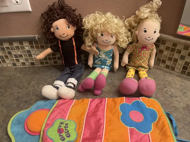 Groovy Girls Dolls Sesilia Logan & Britta Manhattan Toy 13" w/ Sleeping Bag.