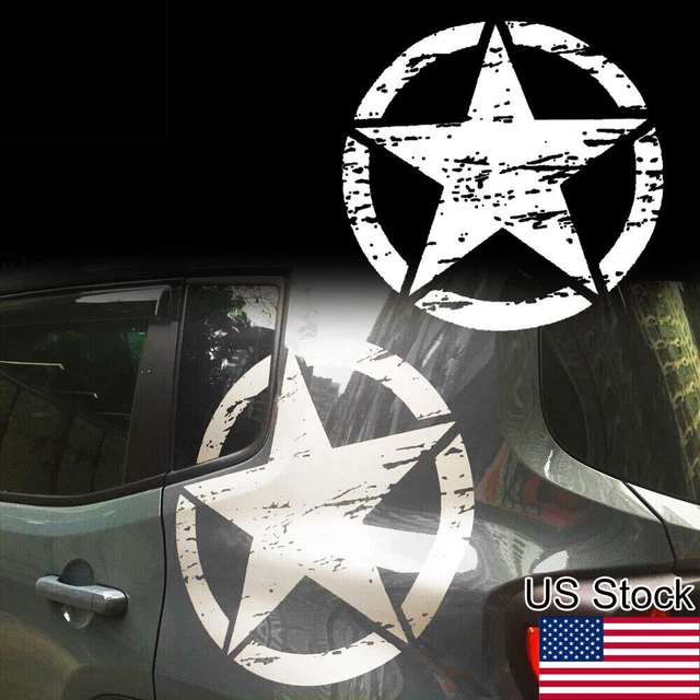 2 Adesivi Stella Militare Vintage - Decorazione Auto, Moto E Caschi - Foto 3