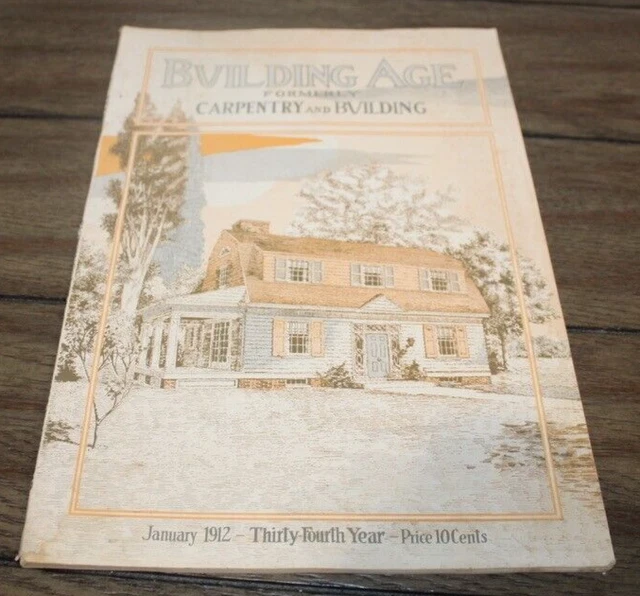 Antique January, 1912 BUILDING AGE MAGAZINE Architecture ADS++ Tools