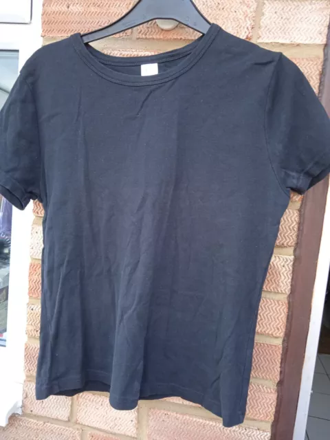 tesco plain black t shirt