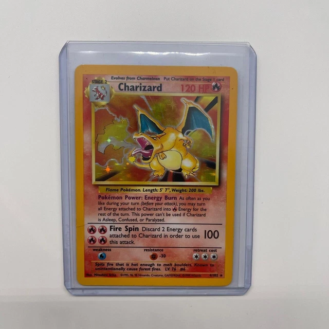 CHARIZARD POKEMON CARD Base Set 4 102 Holo WOTC 25F4 EUR 434 33 CHARIZARD POKEMON CARD Base Set 4 102 Holo WOTC 25F4 EUR 434 33