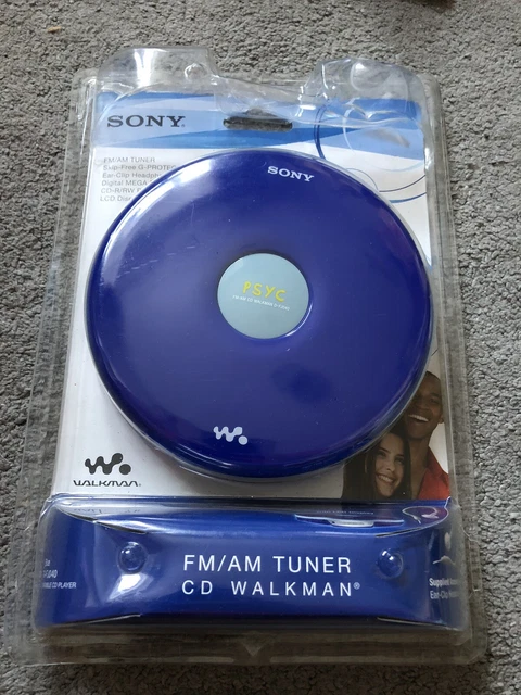 VINTAGE SONY WALKMAN D-FJ040 Portable CD Player BLUE FM/AM Radio - NEW ...