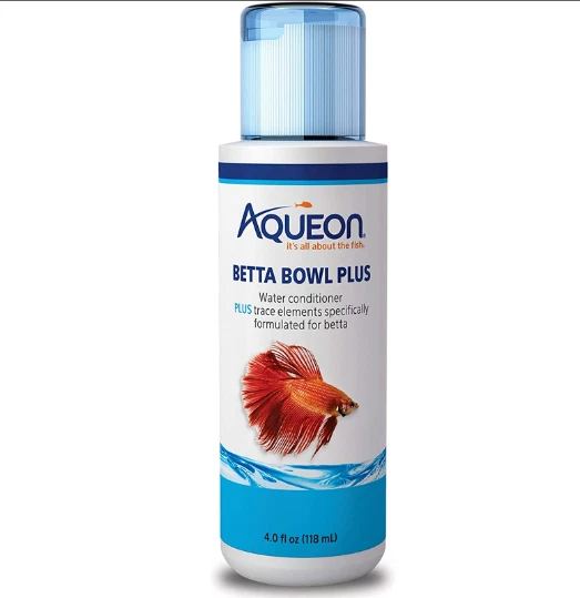Aqueon Aquarium Fish Tank Betta Bowl plus Water Conditioner, 4 Ounce