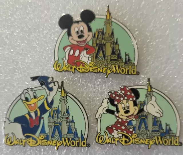 Pins Pin Walt Disney World Donald Minnie Mickey 3 Pins Annee 2008