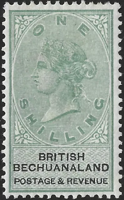 Bechuanaland 1888 QV 1/- Green & Black  SG.15 Mint (Hinged)  Cat:£30