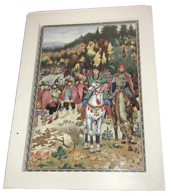 Villeroy Boch Framed Tile/Plaque After Illustration By Zworykin of Marching Army