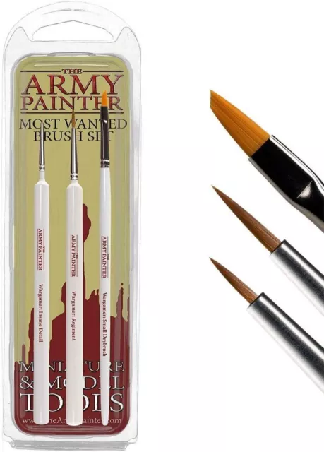 Army Painter Most Wanted Brush Set - Acrylic Paint Brush Set Miniature Painting