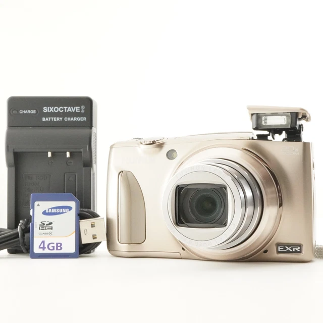 FUJIFILM FINEPIX F1000 EXR Gold + 4GB SDHC Card Digital Camera