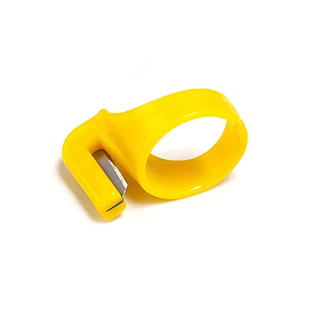 Plastic Thimble Sewing Ring Thread Cutter Finger Blade Needle Sewing Craft Tool