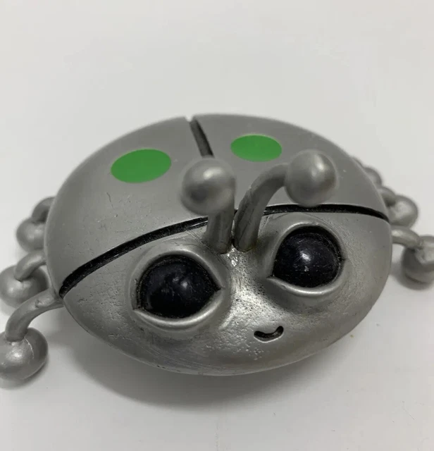 Pewter Ladybug Insect Bug Alien Figurine Handmade Solid Metal 4”x 3”x 2” Vintage