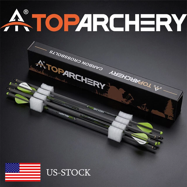 Archery 20" 100% Carbon Crossbow Bolts Hunting Crossbow Arrows Moon Nocks 6PK