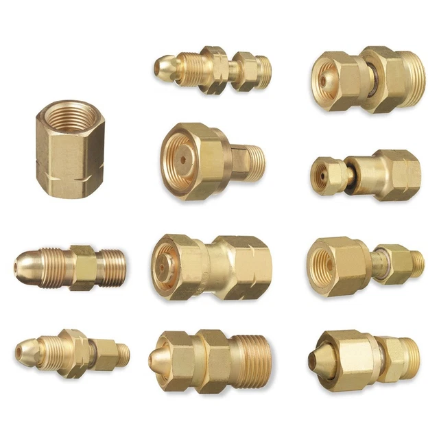 Cilindro collegamento sicuro al regolatore adattatore acetilene CGA200 CGA300