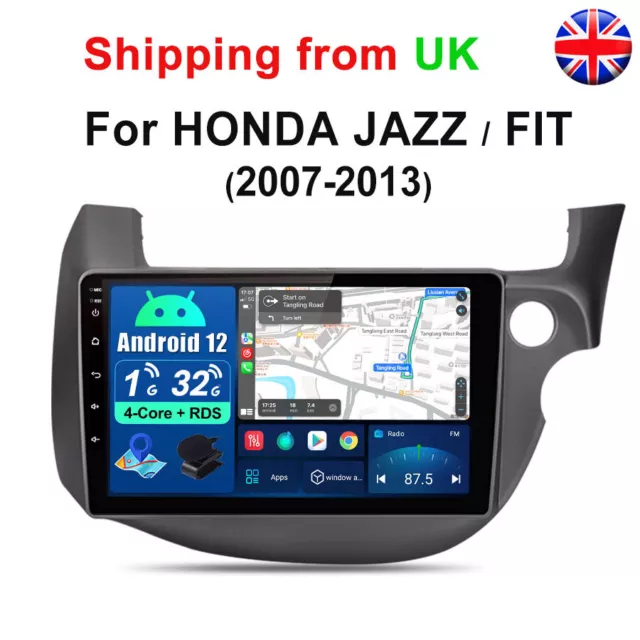 DAB+ Android 12.0 Car Radio Stereo GPS SAT NAV WIFI For Honda JAZZ/FIT 2007-2013