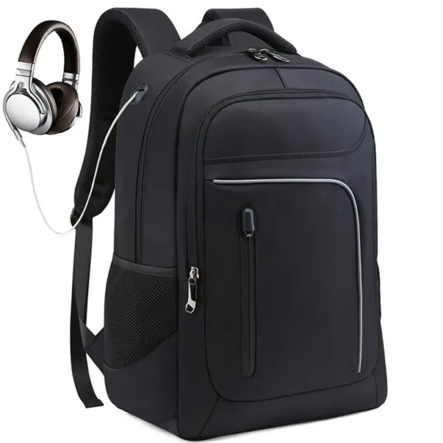 17 Inch Men Anti-Theft Laptop Backpack Waterproof Bag Work Travel School Bags