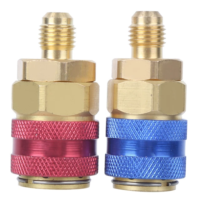 02 015 Quick Coupler R134A Quick Adapters Corrosion Proof Brass Durable For