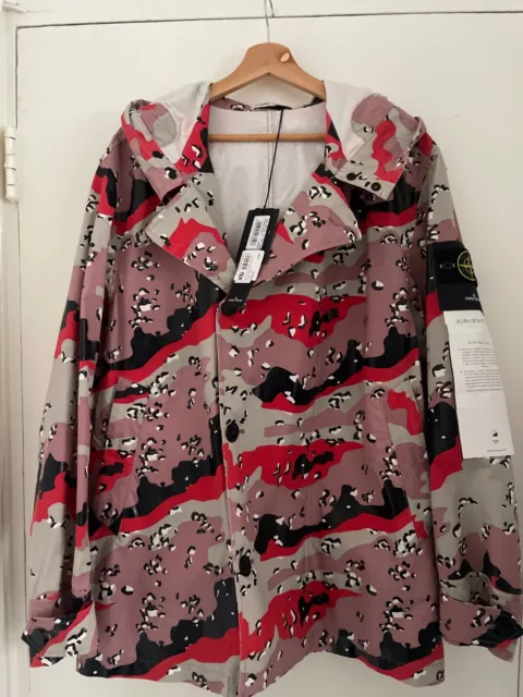 Stone island red camo jacket sales