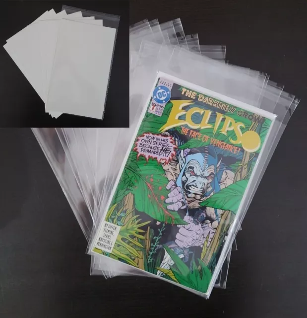 10 Premium Resealable Current Thick Comic Bags + 10 Current Backing Boards Combo