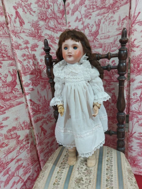 ancienne poupée repro bébé têteur Bru Bernard Terrie 43 cm no Steiner Jumeau
