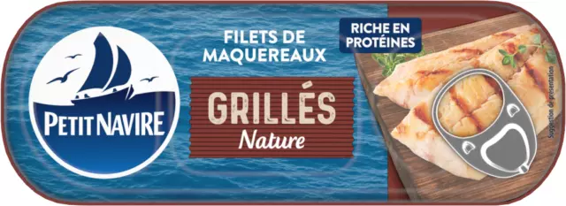 Natürliche gegrillte Makrelenfilets pur Natur PETIT NAVIRE 3x110g