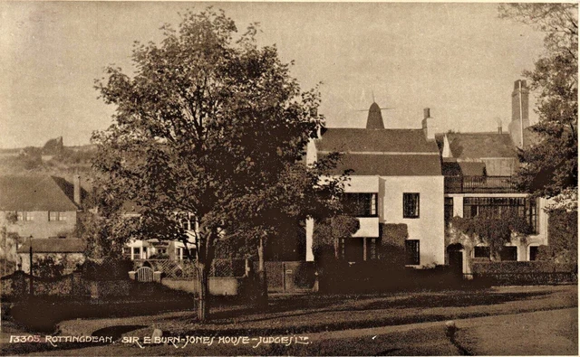 Rottingdean Brighton Postcard C1920 Sir Edward Burn Jones House Sussex