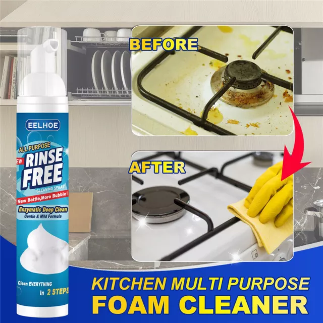 Rinse Free Foam Cleaner Powerful Cleaning Spray All Purpose For Bathroom Car·