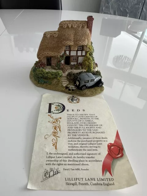 Lilliput Lane Heaven Lea Cottage Collectors Club Special 1993/4 With Deeds
