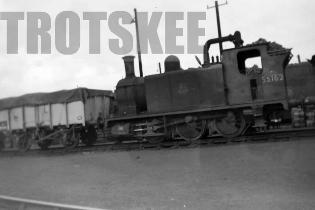 Larger Negative BR British Railways Steam Loco 55162 Class 2P-H c1955