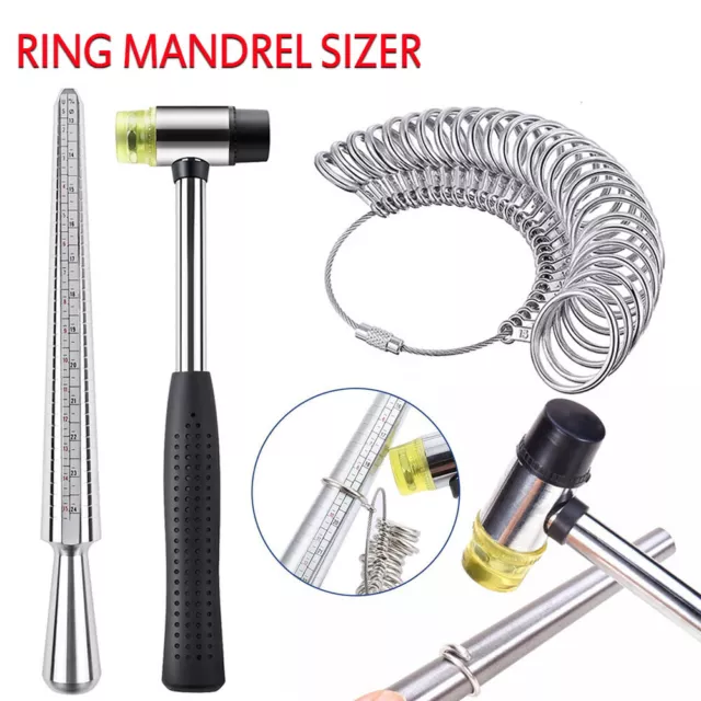Ring Sizing Mandrel Stick Kit Finger Measure Gauge Sizer Jewellery Standard Tool