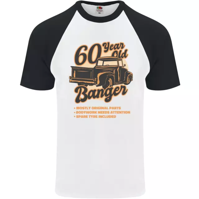 60 An Vieux Tacot Anniversaire 60th Ans HOMMES S/S Baseball Tshirt