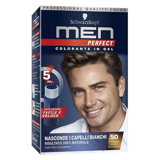 SCHWARZKOPF Men perfect - hair dye gel n. 50 natural light brown