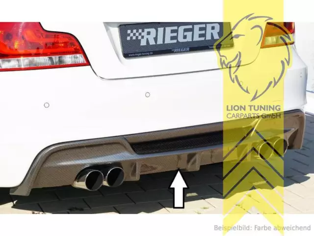 Rieger Heckansatz Heckspoiler Diffusor für BMW 1er E82 Coupe E88 Cabrio für M Pa