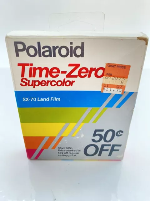 Polaroid Time-Zero Supercolor SX-70 Film Sealed Instant Film 1986 Display Tab