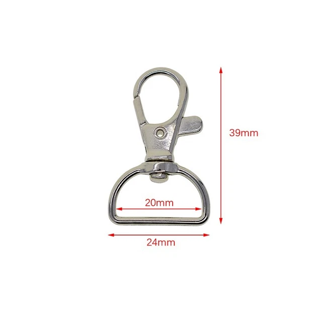 300 Fermoirs Mousqueton En Alliage Argent - Fermoirs à Griffe De Homard Pour Fabrication De Bijoux DIY (colliers, Bracelets, Porte-clés)
