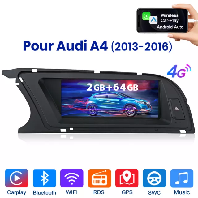 2+64G 8Core Carplay Android Pour Audi A4 2013-2016 Autoradio GPS Navi WIFI DAB