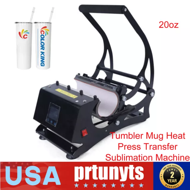 20oz Tumbler Mug Heat Press Transfer Sublimation Machine Digital Fit Coffee Cup