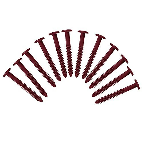(Black) Pack of 12 Vinyl Shutter Fastener Spike Loks for Installing Decorative E