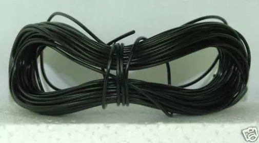 Flexible Silicona Alambre Negro 1 X 1m Rollo 1.4mm Ext Diámetro 2A -23AWG