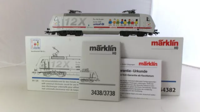 Marklin HO 34382 BR 128 ADtranz 12X Unicef livery "Fur die Kinder dieser Welt"