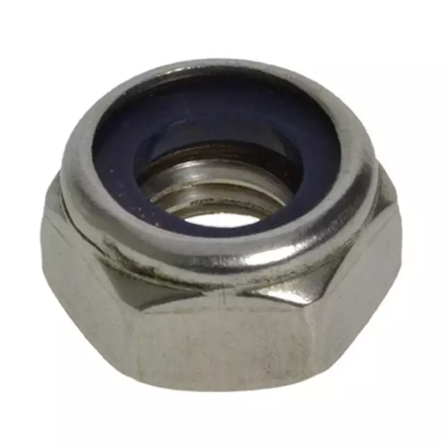 Qty 20 Hex Nyloc Nut M8 (8mm) Marine Grade Stainless Steel SS 316 A4 70 Lock