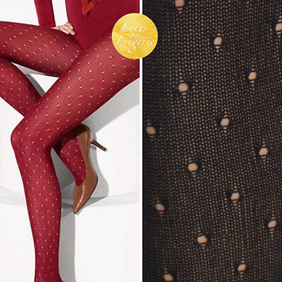 Alessia Tights by Wolford M Medium Nero Black with 10% SILK! 