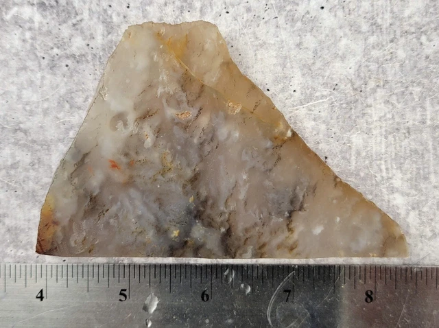 Graveyard Point Plume Agate - 149g Slab 4.3”x 2.7”x 12-12.5mm