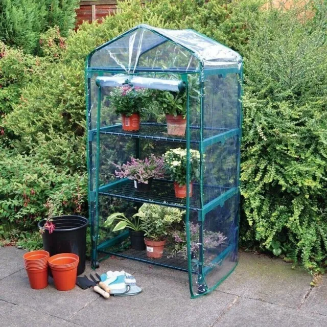 Garden Greenhouse 3 Tier Mini Outdoor Grow House PVC Cover Vegetables Plants