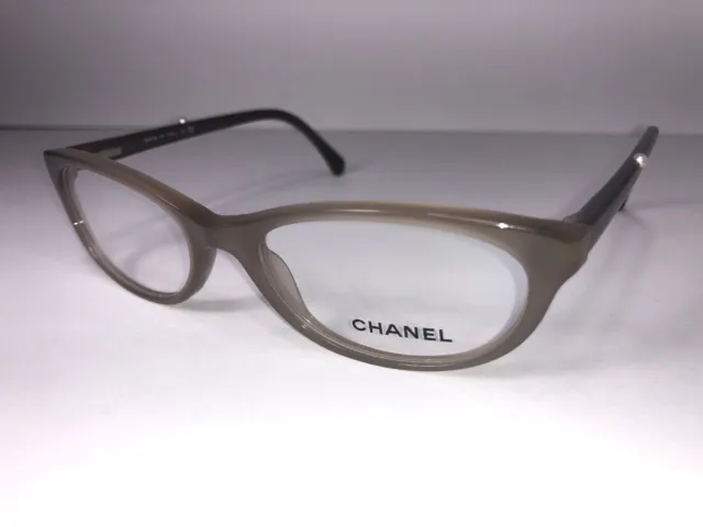 CHANEL EYEGLASS FRAMES 3254 c. 1416 Women's Glasses Taupe w PEARL