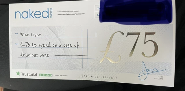 Naked Wines Voucher £75 off A Case 0f Wine, Expiry Date 22/07/2025