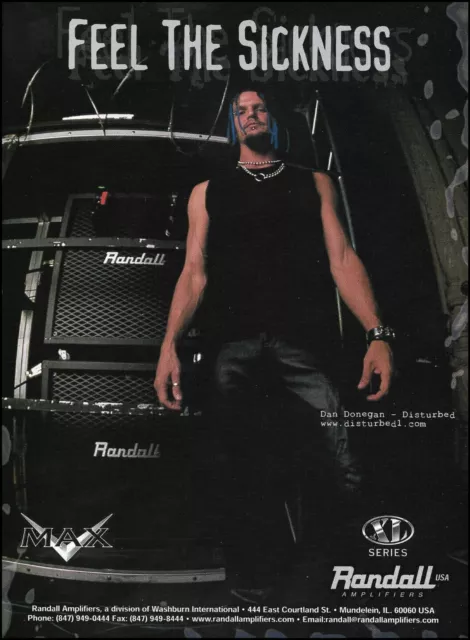 Disturbed Dan Donegan 2002 Randall XL Series amp guitar amplifier advertisement